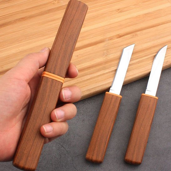 Double couteau cuisine professionnel | Acier inoxydable
